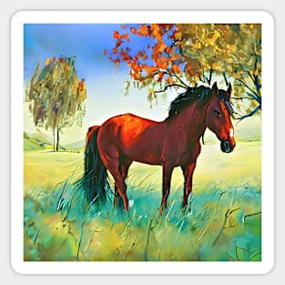 bay horse Sticker